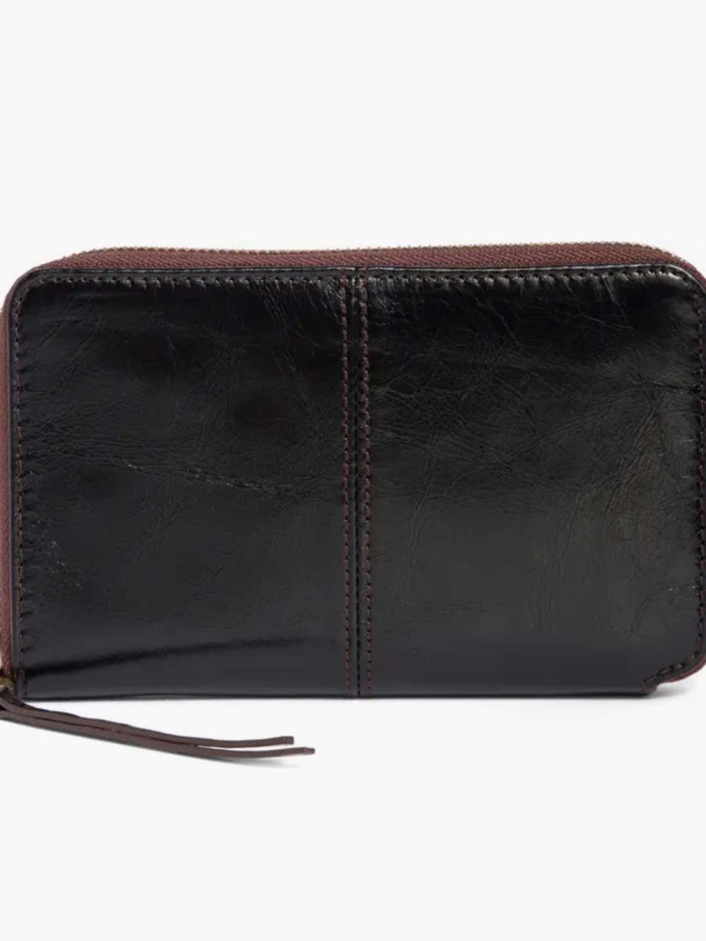 HOBO Black Leather Zip Wallet